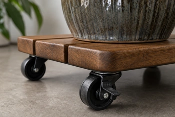 Move heavy ceramic planters without the back strain or floor scratches.
