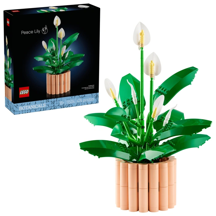 LEGO Botanicals Peace Lily Artificial Flower Building Set for Adults, 11504
