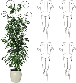 4 Pack 30 Inch Metal Trellis for Climbing Potted Plants