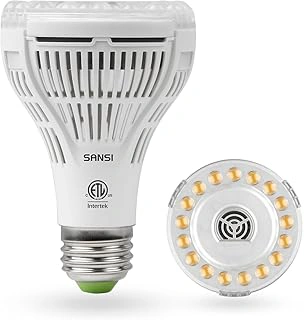 SANSI Full Spectrum 15W LED Grow Light Bulb with Optical Lens, 4000K Daylight
