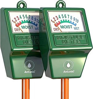 Antonki 2-Pack Soil Moisture Meter for Indoor & Outdoor Plants