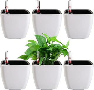yarlung 6 Pack 5 Inch Self Watering Planters with Water Level Indicator
