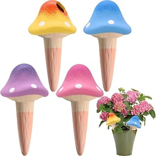 4-pack Terracotta Mushroom Self-Watering Spikes