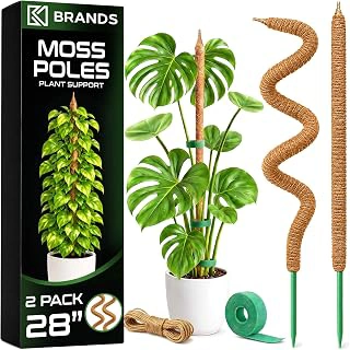 2-Pack 28-inch Moss Poles for Monstera Plant Support
