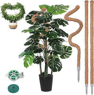 3 Pack 50 Inch Coco Coir Moss Pole for Monstera & Climbing Plants